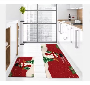 SET ALFOMBRAS DECORATIVAS NAVIDEÑAS 2 PIEZAS - 3