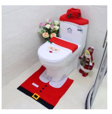 SET DE BAÑO NAVIDEÑO  DE 3 PIEZAS TENDENCIA