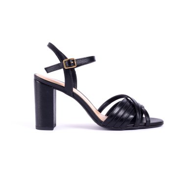 SANDALIAS MUJER CARUSSO CUERO NEGRO 6095 - 1