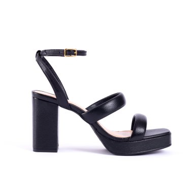 SANDALIAS MUJER CARUSSO CUERO NEGRO 6516 - 1
