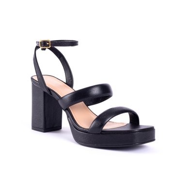 SANDALIAS MUJER CARUSSO CUERO NEGRO 6516 - 2