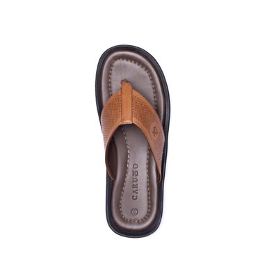 SANDALIAS HOMBRE CARUSSO CUERO CAMEL J1004 HABANO - 3