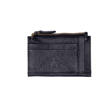 MONEDERO CARUSSO TARJETERO MUJER NEGRO