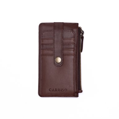TARJETERO CARUSSO CUERO MUJER AFRICANO CHOCOLATE