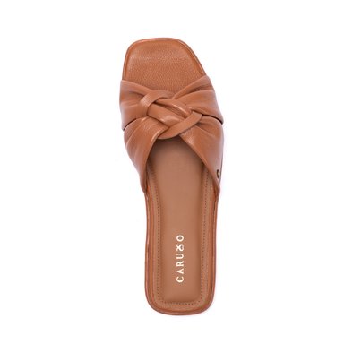 SANDALIAS MUJER CARUSSO CUERO CAMEL 7543 - 3