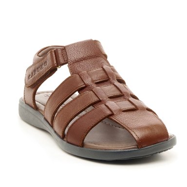 SANDALIAS HOMBRE CARUSSO CUERO CAMEL J1003 - 2