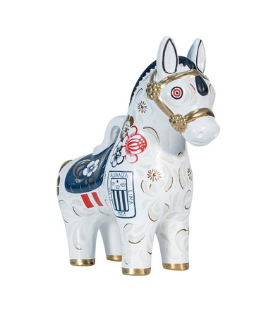 POTRILLO DE PUCARÁ BLANCO 2025 - CLUB ALIANZA LIMA (20 CM DE ALTURA) - HECHO A MANO EN PERÚ