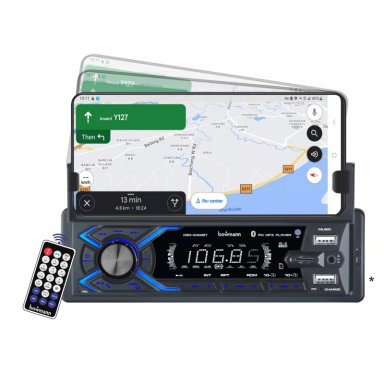 AUTORADIO BOWMANN DSM-2400BT BLUETOOTH 1 DIN MP3 USB CON SOPORTE CELULAR 50WX4