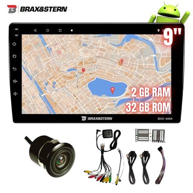 AUTORADIO ANDROID 2GB+32GB PANTALLA 9'' HD BLUETOOTH/GPS/ WIFI/AUX BRAXYSTERN BXS-4464