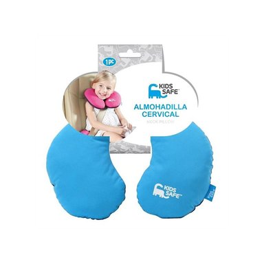 ALMOHADILLA CERVICAL APOYA CABEZA BEBÉ SILLA AUTO KIDS SAFE CELESTE - 2