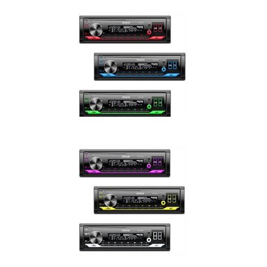 AUTORADIO 1 DIN DESMONTABLE BLUETOOTH USBX2 ILUMINACION 7 COLORES - 2