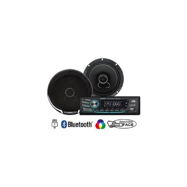 COMBO AUTORADIO/BT/USB/AUX + PARLANTES 16CM AIWA CAW-2016BT - 1