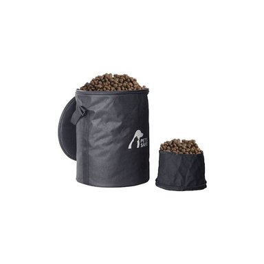 BOLSA PERRO PS1400 ALIMENTO MASCOTA PLEGABLE VIAJE AUTO NEGRO PETSAFE - 2