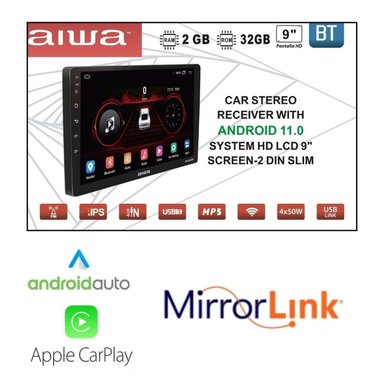 AUTORADIO AIWA AW-A802BS ANDROID 2 DIN LCD 9' HD BT 2GB RAM + 32GB - 4