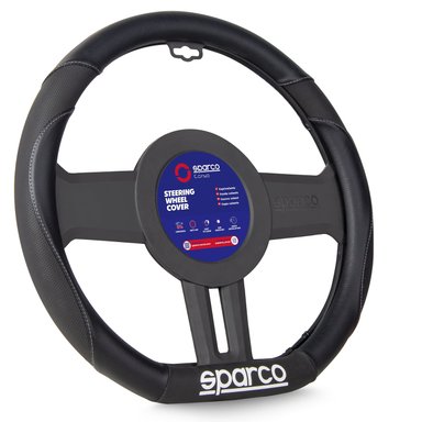 FUNDA CUBRE VOLANTE SPARCO BASE PLANA SPS113 NEGRO - 2