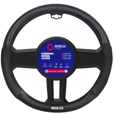 FUNDA CUBRE VOLANTE SPARCO FIBRA CARBONO SPS121BK NEGRO