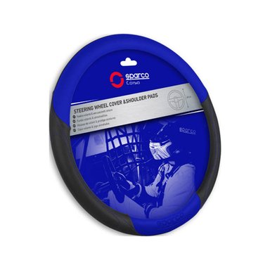 FUNDA CUBRE VOLANTE SPARCO NEGRO AZUL SPS117BL