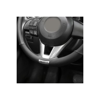 FUNDA CUBRE VOLANTE SPARCO LOGO METÁLICO SPS111GR GRIS NEGRO - 4