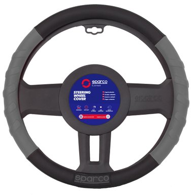 FUNDA CUBRE VOLANTE ANTIDESLIZANTE SPARCO GRIS OSCURO SPC1117GR - 2