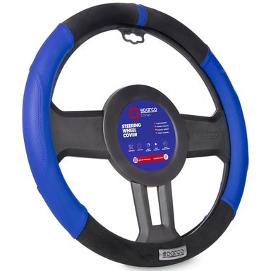 FUNDA CUBRE VOLANTE SPARCO AZUL NEGRO SPC103BL - 2