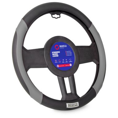 FUNDA CUBRE VOLANTE PU+PVC ANTIDESLIZANTE SPARCO SPC1113GR NEGRO GRIS