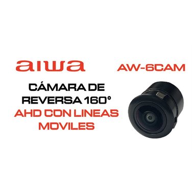 CÁMARA DE REVERSA 160° AIWA AHD CON LÍNEAS MÓVILES AW-6CAM