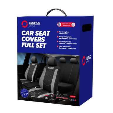 FUNDA CUBRE ASIENTOS UNIVERSAL SPARCO NEGRO GRIS SPS431GR_CB - 3
