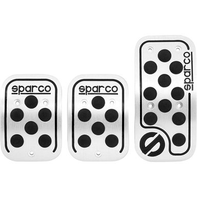 SET DE PEDALES DE ALUMINIO SPARCO CON GOMA NEGRO SPC0406BK - 2
