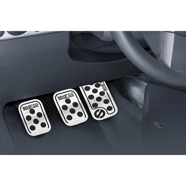 SET DE PEDALES DE ALUMINIO SPARCO CON GOMA NEGRO SPC0406BK - 3