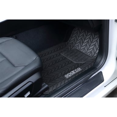 PISO DE GOMA PARA AUTO SPARCO 3 PIEZAS NEGRO SPF501BK - 3