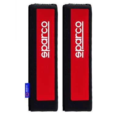 SET DE ALMOHADILLAS DE CINTURÓN DE SEGURIDAD SPARCO NEGRO ROJO SPC1203