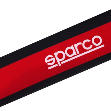 SET DE ALMOHADILLAS DE CINTURÓN DE SEGURIDAD SPARCO NEGRO ROJO SPC1203 - 3