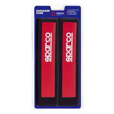 SET DE ALMOHADILLAS DE CINTURÓN DE SEGURIDAD SPARCO NEGRO ROJO SPC1203 - 5