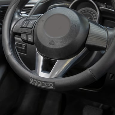 CUBRE VOLANTE + CUBRE CINTURÓN DE SEGURIDAD SPARCO NEGRO SPC1116KBK - 3