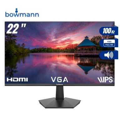 MONITOR GAMER BOWMANN 22'' BW-22MF FULL HD IPS 100 HZ PLANO SIN BORDES 1920X1080 - 1