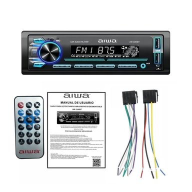 AUTORADIO AIWA AW-3240BT BLUETOOTH USB AUX 7 COLORES PANEL DESMONTABLE - 2
