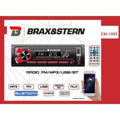 AUTORADIO CM-1303 BLUETOOTH AUX DESMONTABLE USBX2 7 COLORES BRAXYSTERN - 3