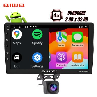 AUTORADIO AIWA AW-A1000BS BLUETOOTH ANDROID 2 DIN QUADCORE 10''HD 2GB + 32GB - 3