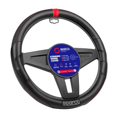 CUBRE VOLANTE NEGRO-ROJO PARA AUTO SPS104BKRD