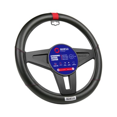 CUBRE VOLANTE NEGRO-ROJO PARA AUTO SPS111RD