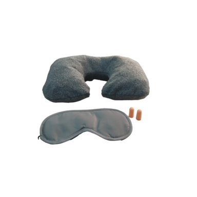 KIT DE VIAJE COJÍN CERVICAL + ANTIFAZ + TAPONES B-EQUIP BEQ1002