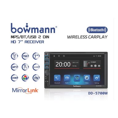 AUTORADIO BOWMANN  ANDROID AUTO Y CARPLAY INALAMBRICOS MIRRORLINK 7' HD DD-5700W - 3