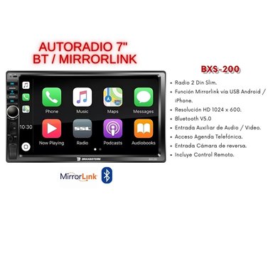 AUTORADIO BRAXYSTERN MIRRORLINK ANDROID IOS BLUETOOTH 7 HD BXS-200 - 2
