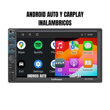 AUTORADIO BOWMANN CARPLAY INALAMBRICO MIRRORLINK 7' DD-5700W - 2