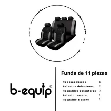 SET DE FUNDAS PARA ASIENTO DE AUTOS B-EQUIP BEQ1427PVC - 4