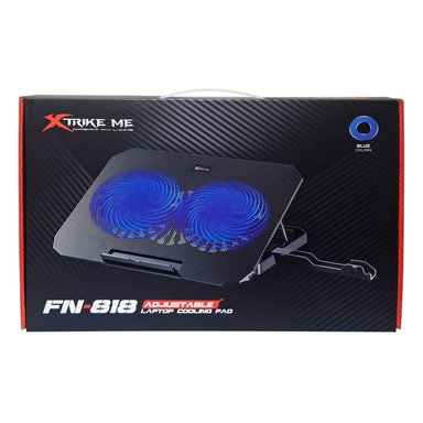 BASE COOLER PARA LAPTOP NEGRO 2 VENTILADORES USB LED XTRIKE ME FN-818 - 7