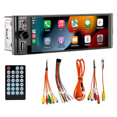 AUTORADIO 1 DIN 6.28'' HD TÁCTIL CON MIRRORLINK ANDROID IPHONE BT USB FM AIWA AW-W470C - 2
