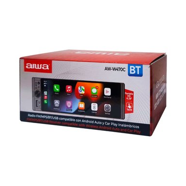 AUTORADIO 1 DIN 6.28'' HD TÁCTIL CON MIRRORLINK ANDROID IPHONE BT USB FM AIWA AW-W470C - 5