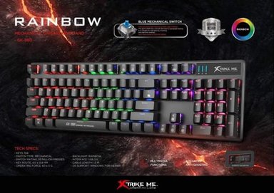 TECLADO XTRIKE ME MECANICO GAMER KEYBOARD 104 TECLAS GK-980 - 2
