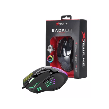 MOUSE GAMER XTRIKE ME GM-216 NEGRO 3600 DPI 7 BOTONES - 1